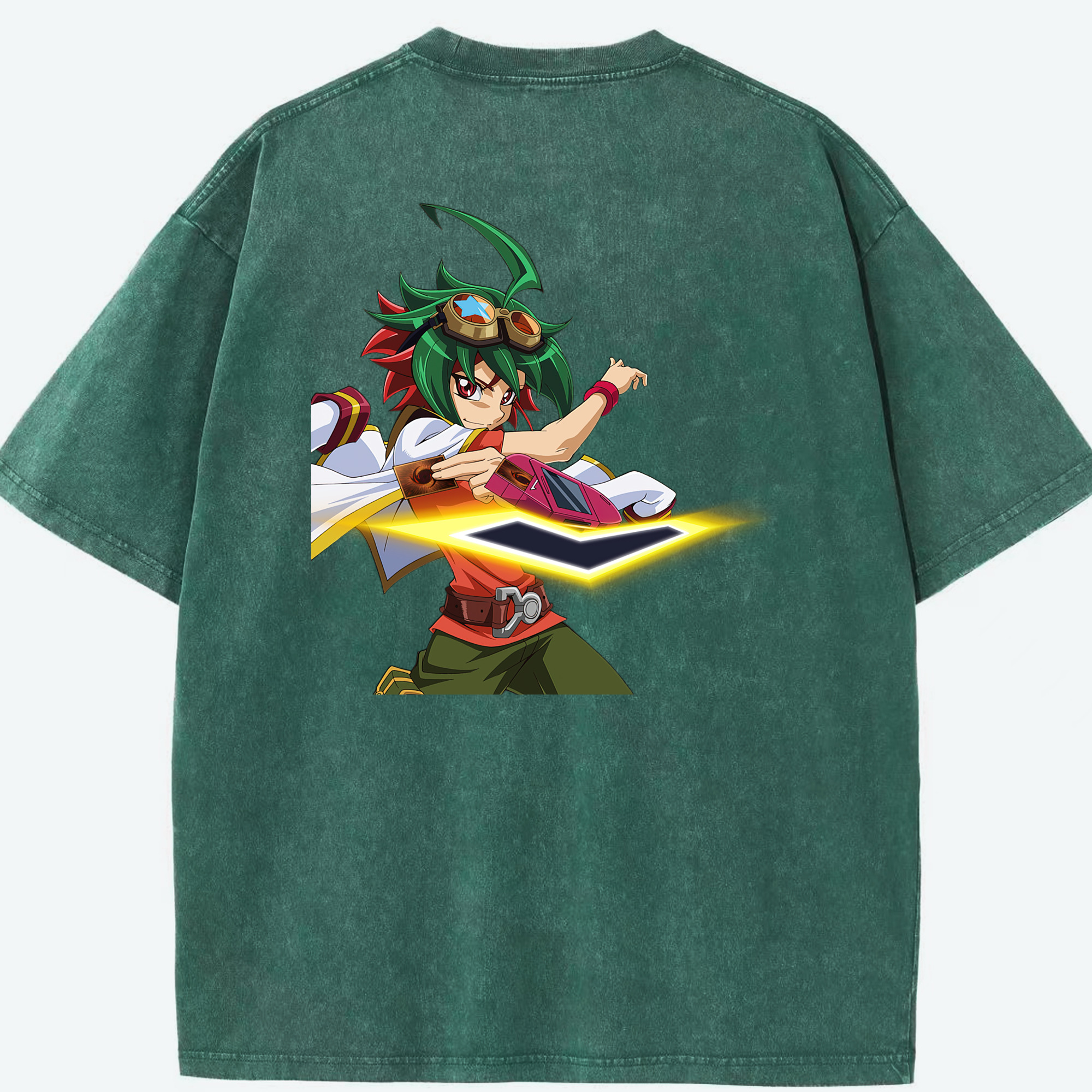 （画像用） 遊☆戯☆王 Yu-Gi-Oh! 綿100% ヴィンテージ風 半袖Tシャツ（背面プリント）